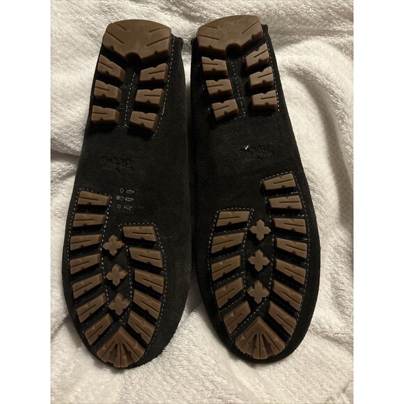 COACH Shoes Amber Black Driving Mocs Slip On Flat Loafer - Picture 5 of 5